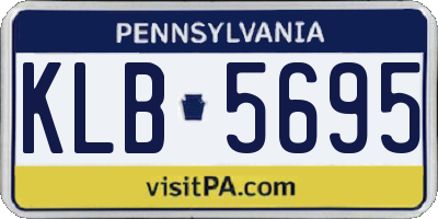 PA license plate KLB5695