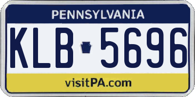 PA license plate KLB5696