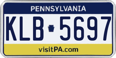 PA license plate KLB5697