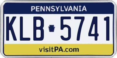PA license plate KLB5741