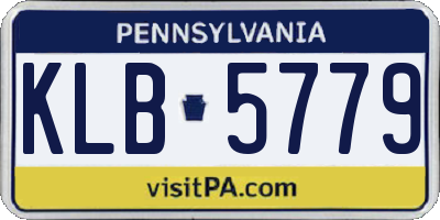 PA license plate KLB5779