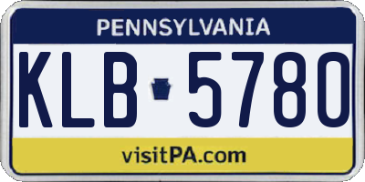 PA license plate KLB5780