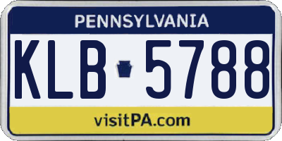 PA license plate KLB5788