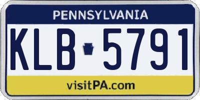 PA license plate KLB5791