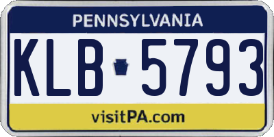 PA license plate KLB5793