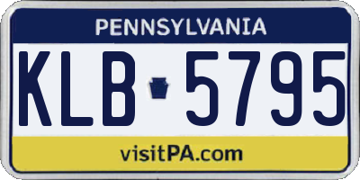 PA license plate KLB5795
