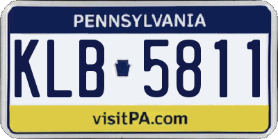PA license plate KLB5811