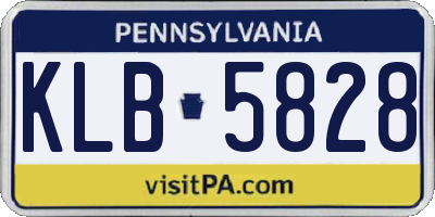 PA license plate KLB5828