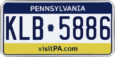 PA license plate KLB5886