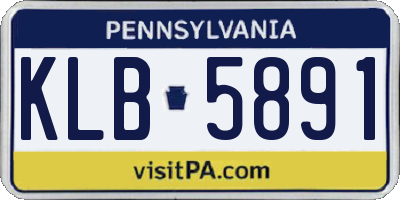 PA license plate KLB5891