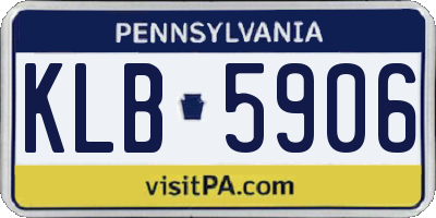 PA license plate KLB5906