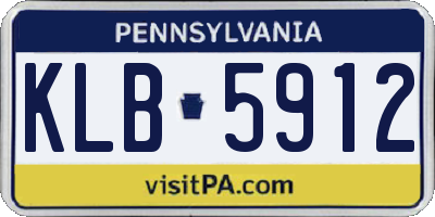 PA license plate KLB5912
