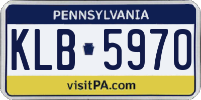 PA license plate KLB5970