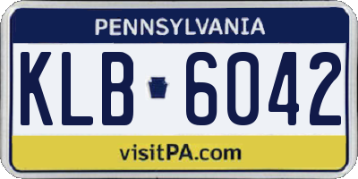 PA license plate KLB6042