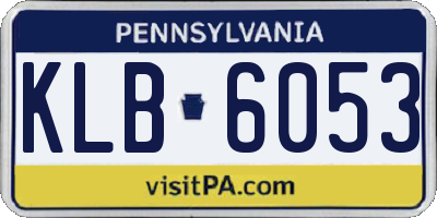 PA license plate KLB6053