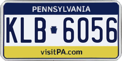 PA license plate KLB6056