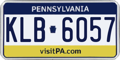 PA license plate KLB6057