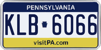 PA license plate KLB6066