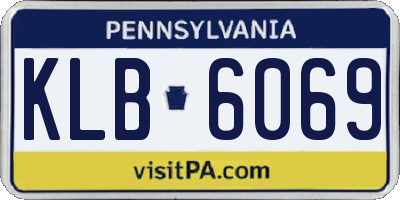 PA license plate KLB6069
