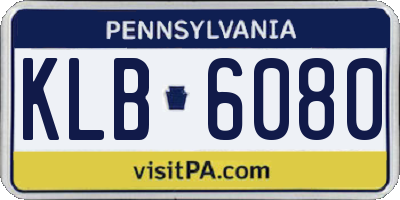 PA license plate KLB6080