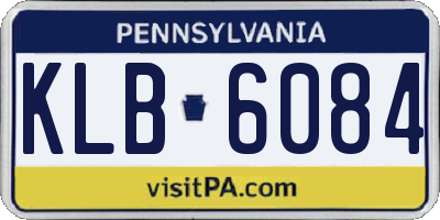 PA license plate KLB6084