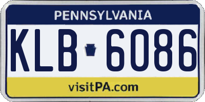PA license plate KLB6086