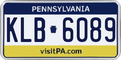 PA license plate KLB6089