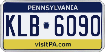 PA license plate KLB6090