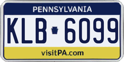 PA license plate KLB6099