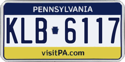 PA license plate KLB6117