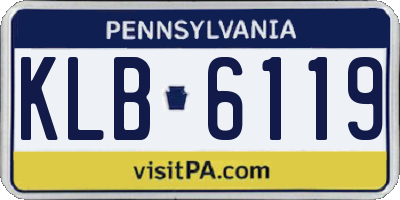 PA license plate KLB6119