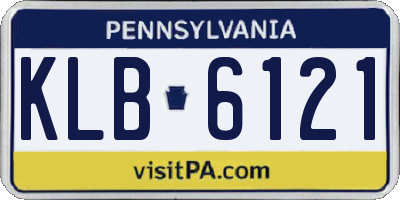 PA license plate KLB6121