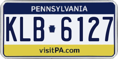 PA license plate KLB6127
