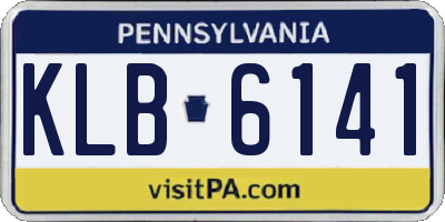 PA license plate KLB6141