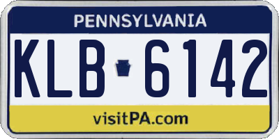 PA license plate KLB6142