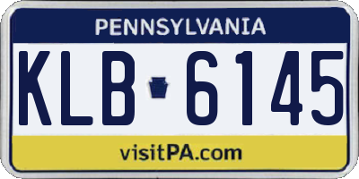 PA license plate KLB6145