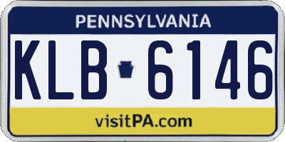 PA license plate KLB6146