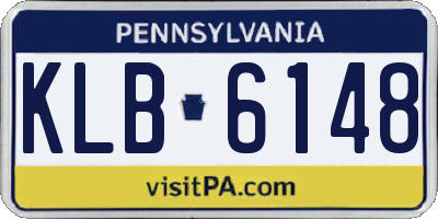 PA license plate KLB6148