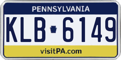 PA license plate KLB6149