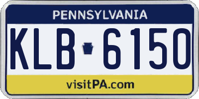 PA license plate KLB6150