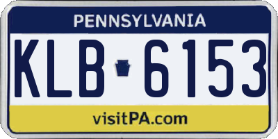 PA license plate KLB6153