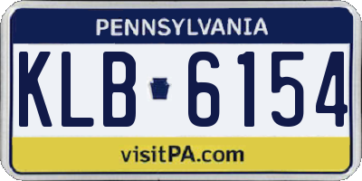 PA license plate KLB6154