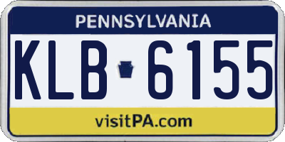 PA license plate KLB6155