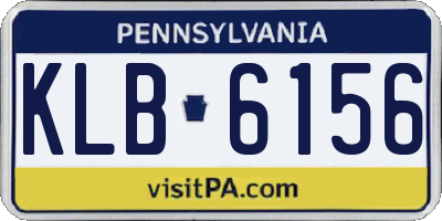 PA license plate KLB6156