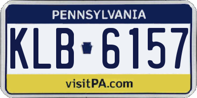 PA license plate KLB6157