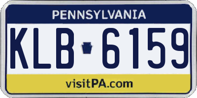 PA license plate KLB6159