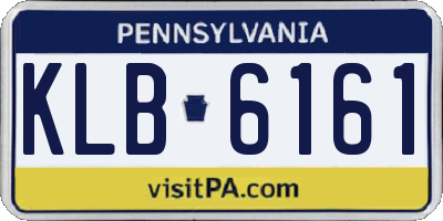 PA license plate KLB6161