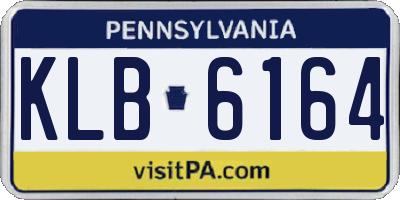 PA license plate KLB6164