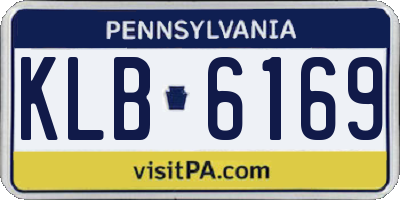 PA license plate KLB6169