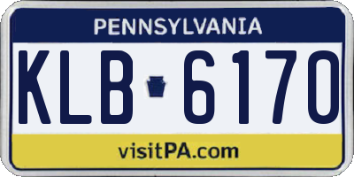 PA license plate KLB6170